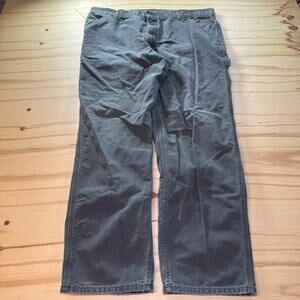 Vintage Y2K Carhartt Carpenter Pants Mens 40x32 B11 MOS Green Workwear Utility